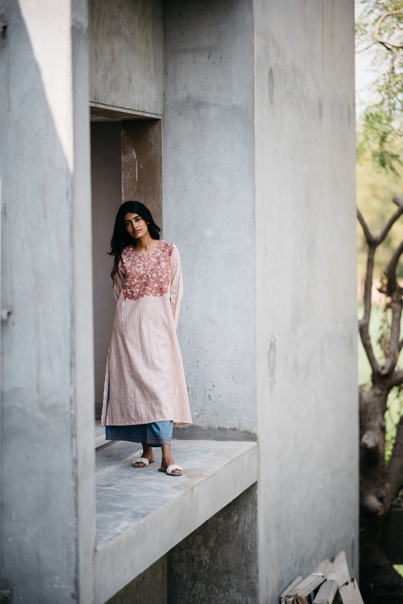 Sara Stripes  Kalidar Kurta