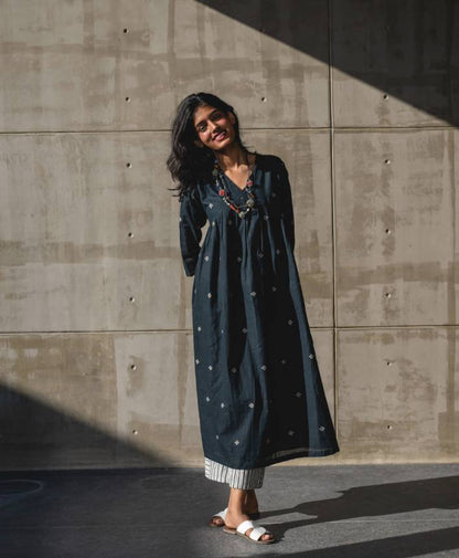 Black Floss Kurta